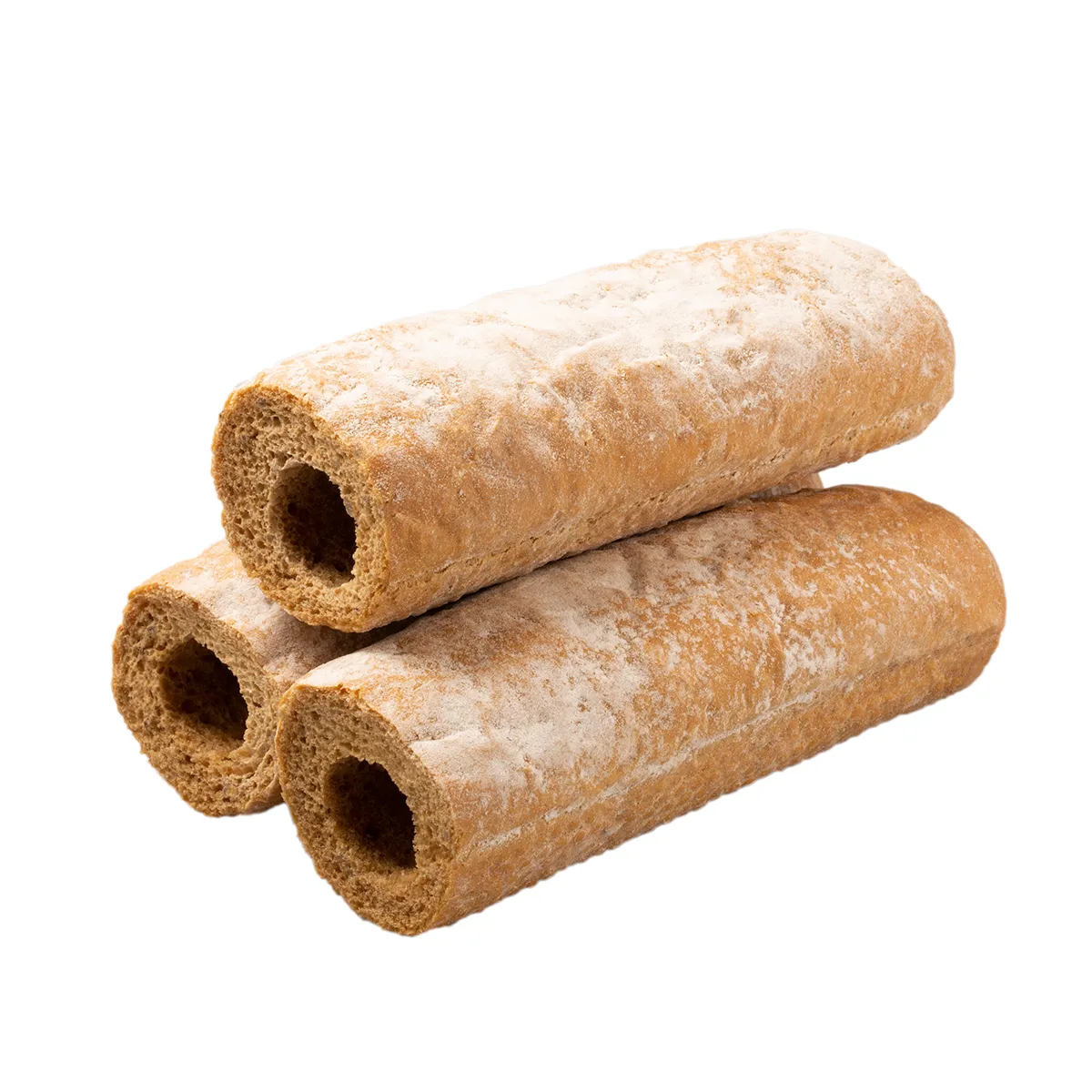 Hotdogbun auf weißen Hintergrund
